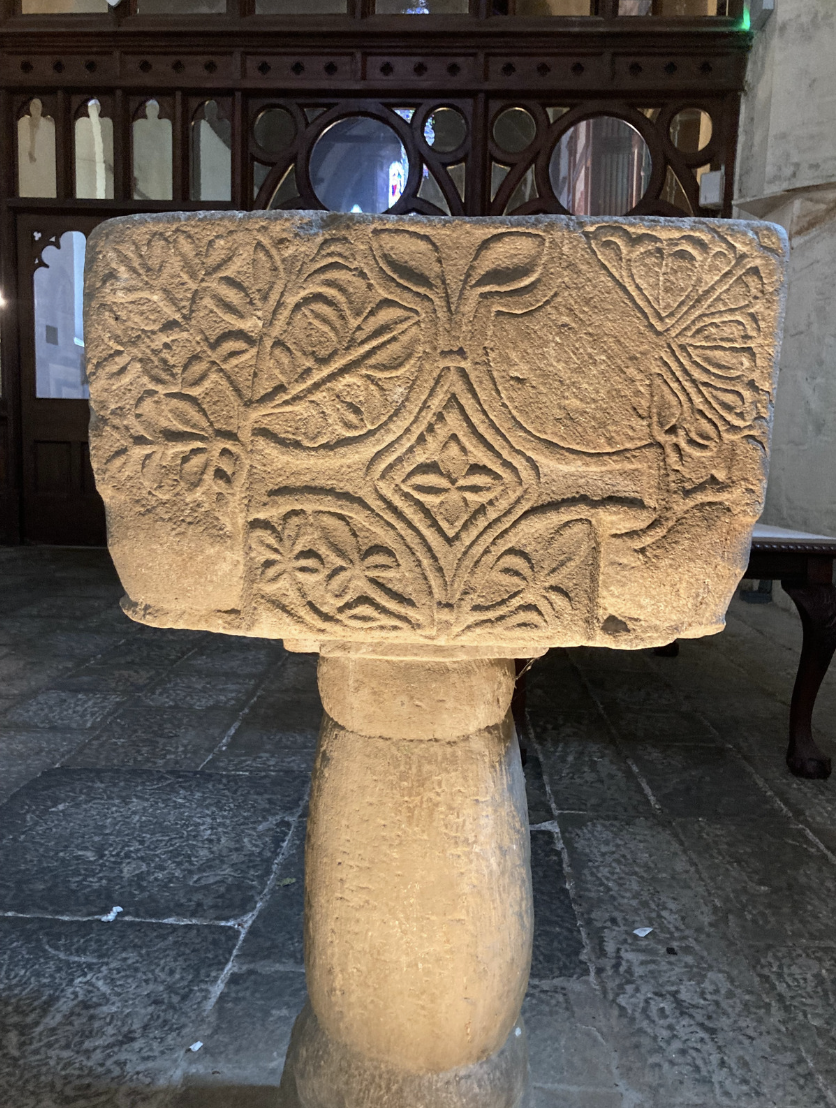 St Flannan's Cathedral Font front on